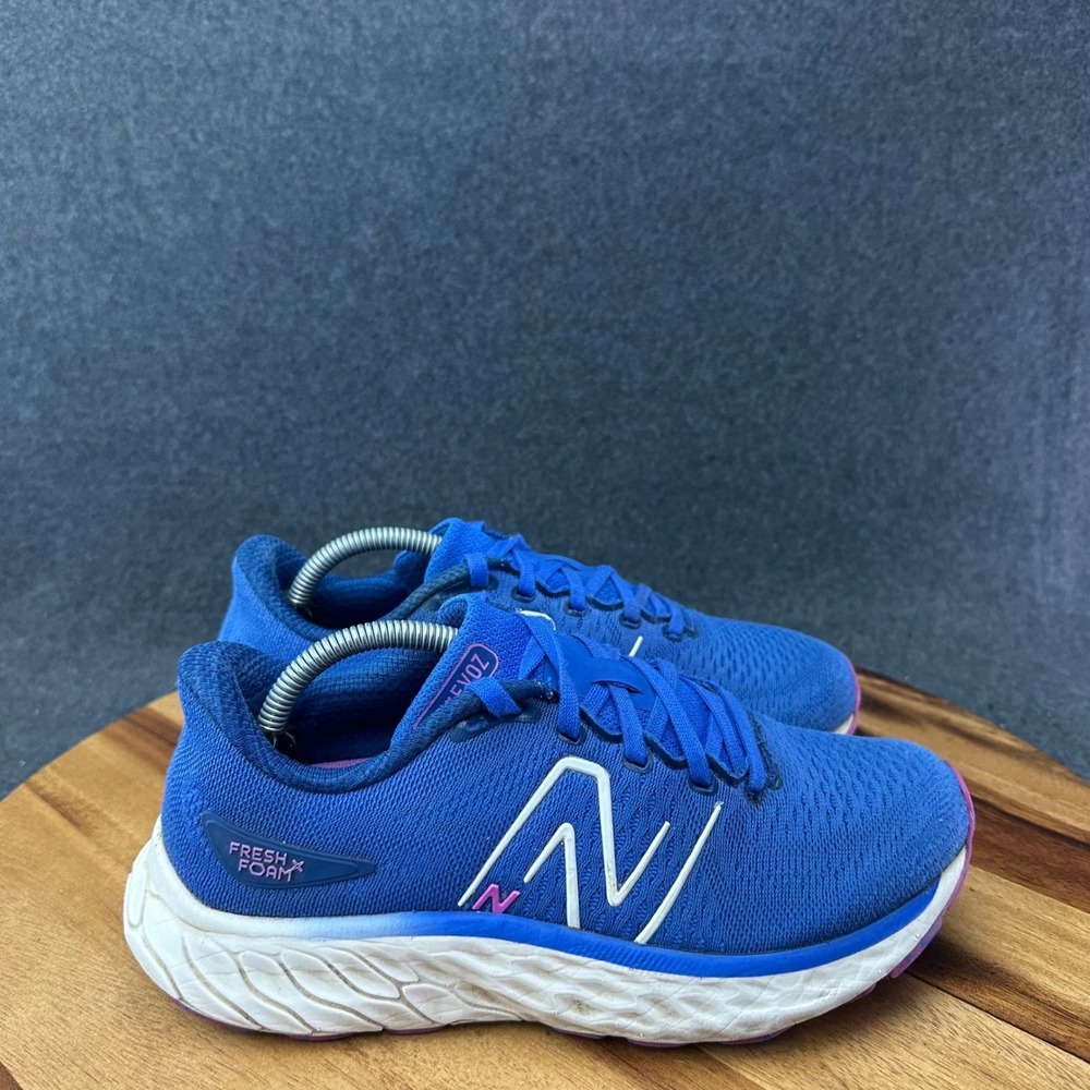 New Balance Womens Fresh Foam X Evoz V3 Marine Blue Running Shoes Size 6.5